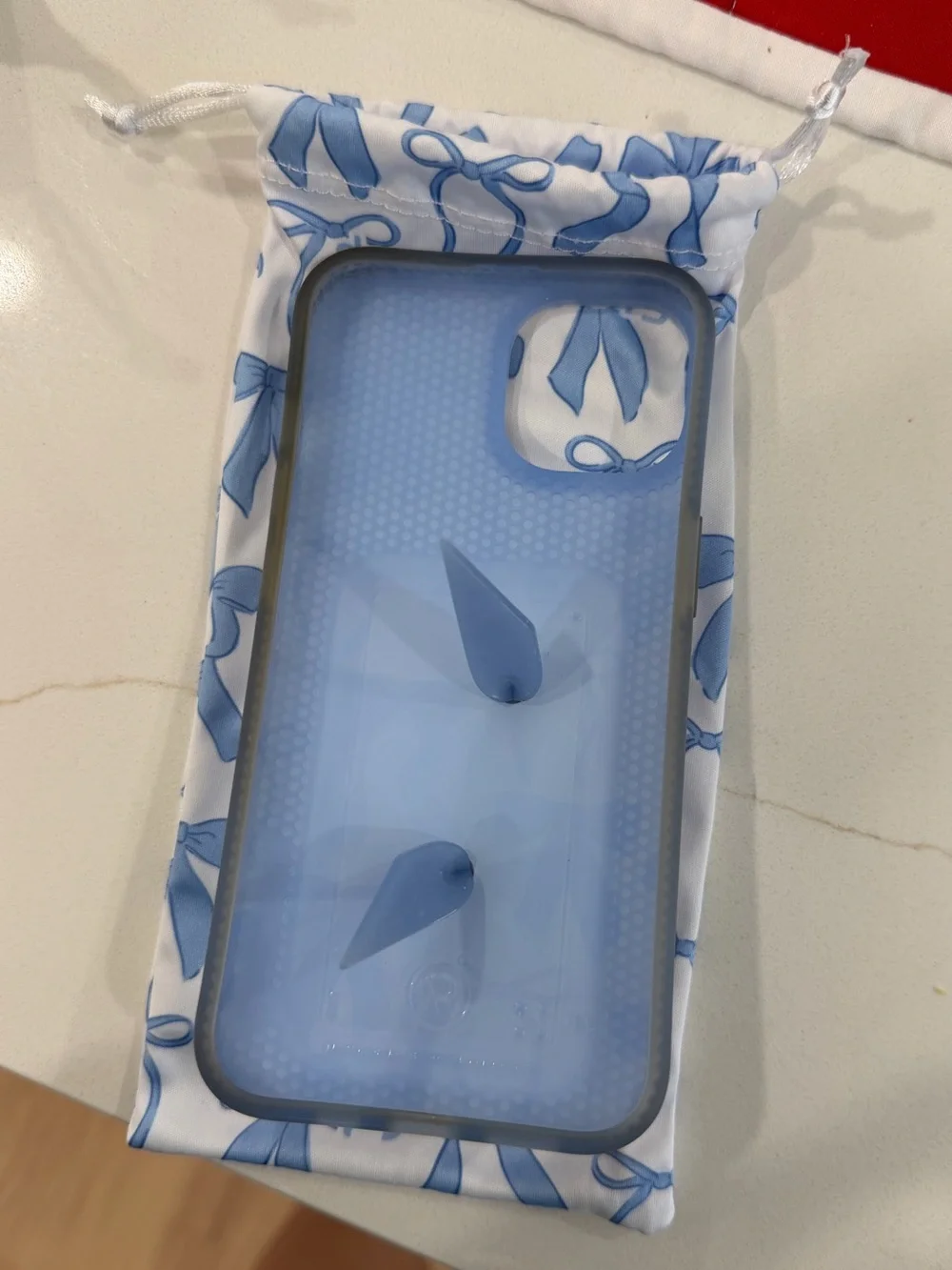 iPhone 13/14 Blue Bow Loopy Case